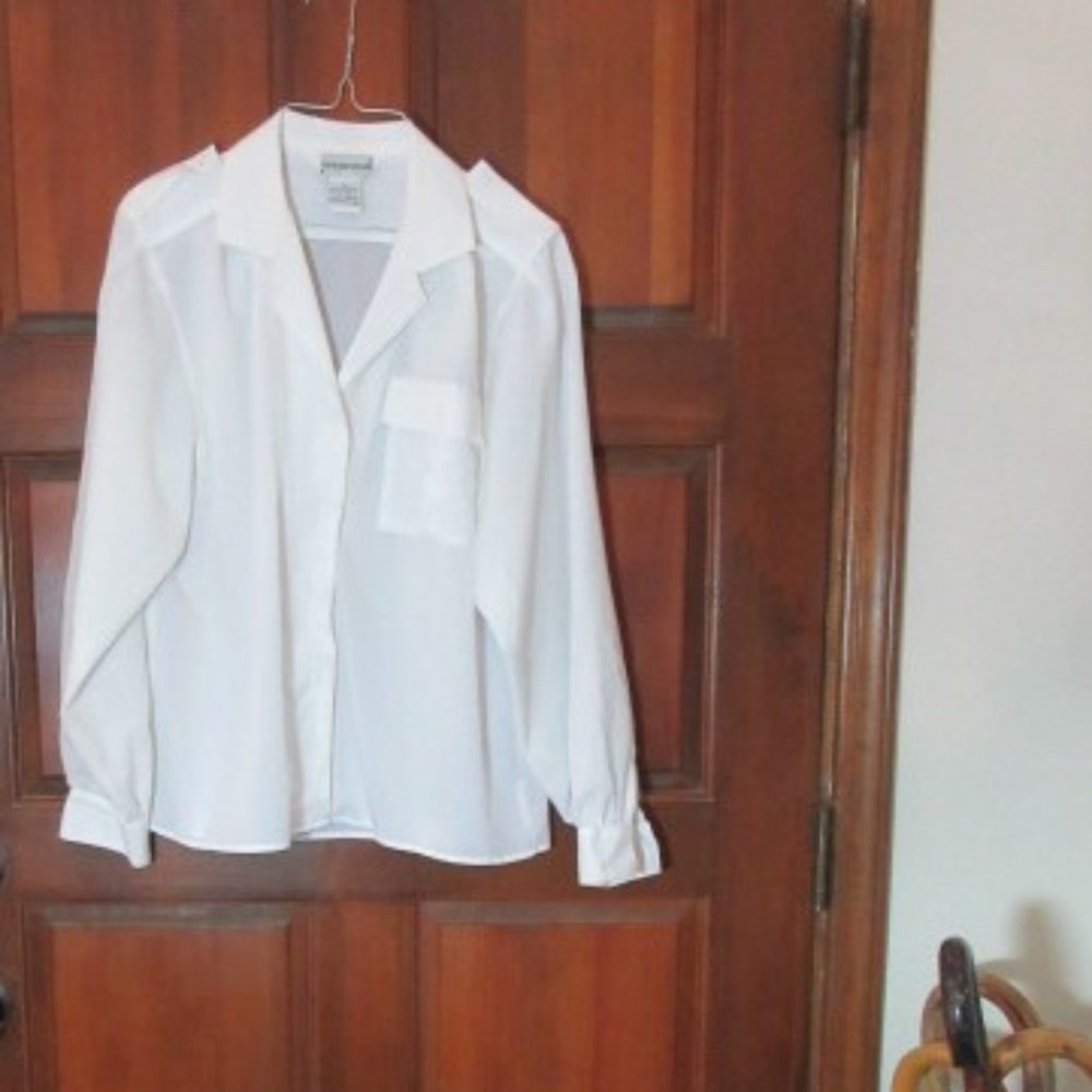 White SHERIDAN SQUARE Polyester Blouse Size 14